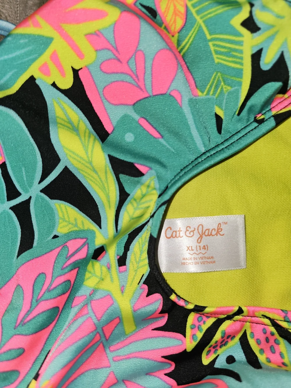 Neon Tropical Cutout One-Piece Swimsuit - SM2